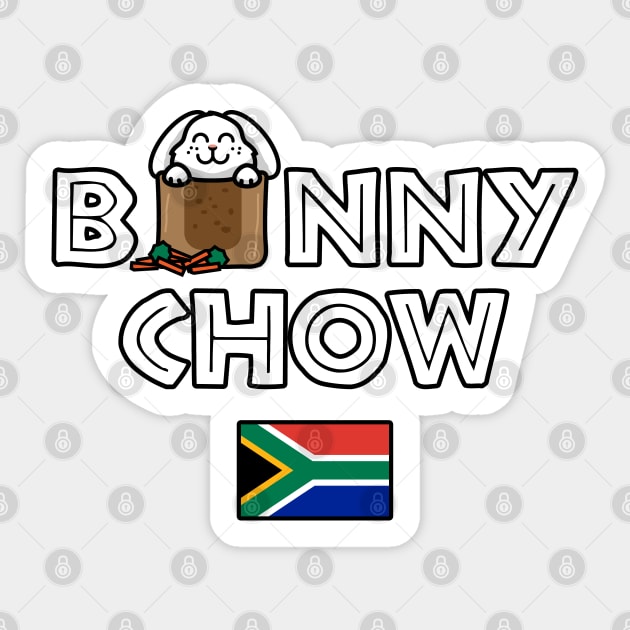 Bunny Chow South Africa Food Funny Cute Rabbit Sticker by BraaiNinja